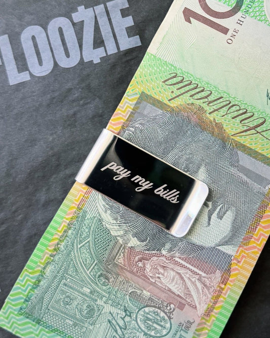 'PAY MY BILLS' Money Clip