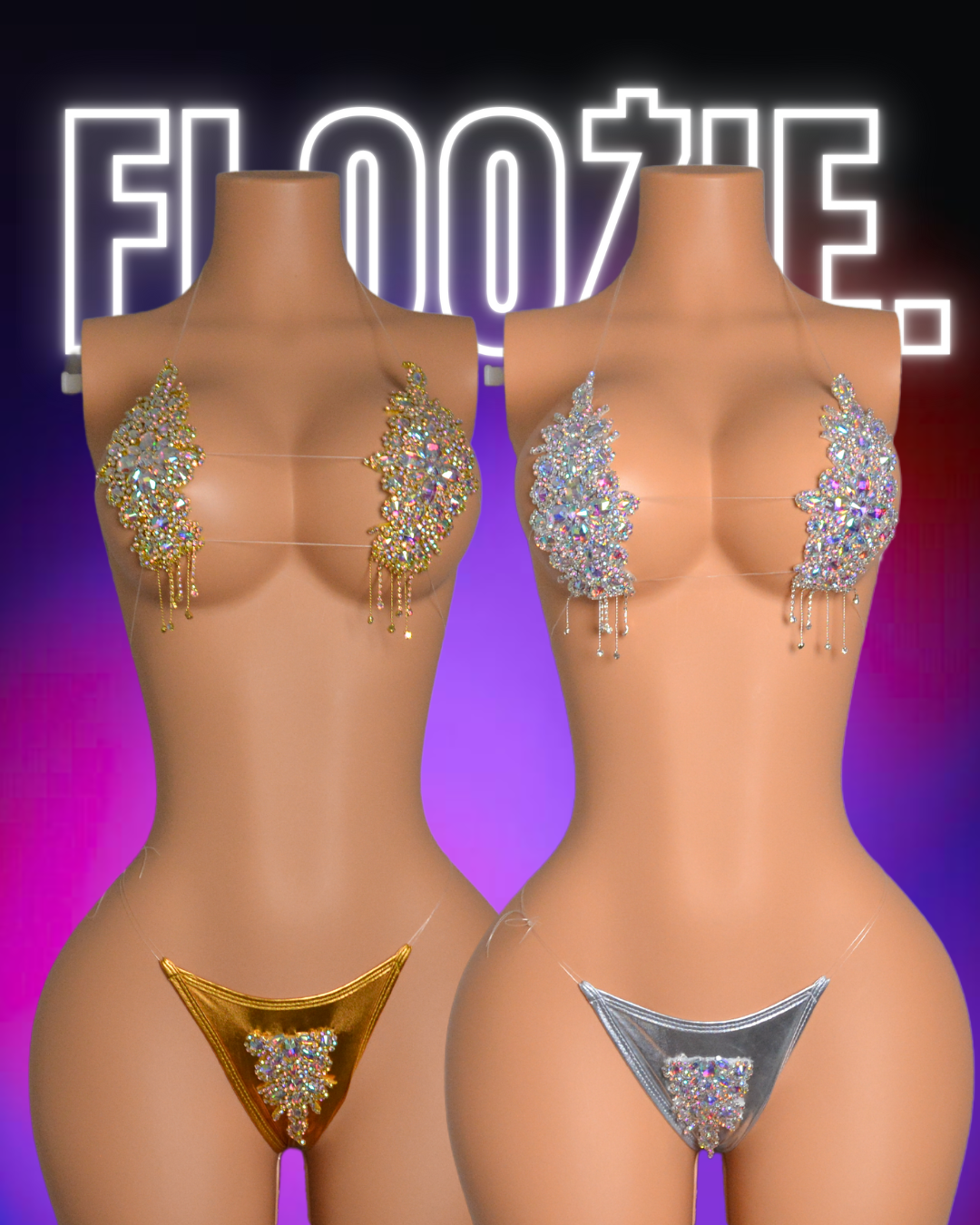 ICY RHINESTONE ICED OUT INVISI KINI